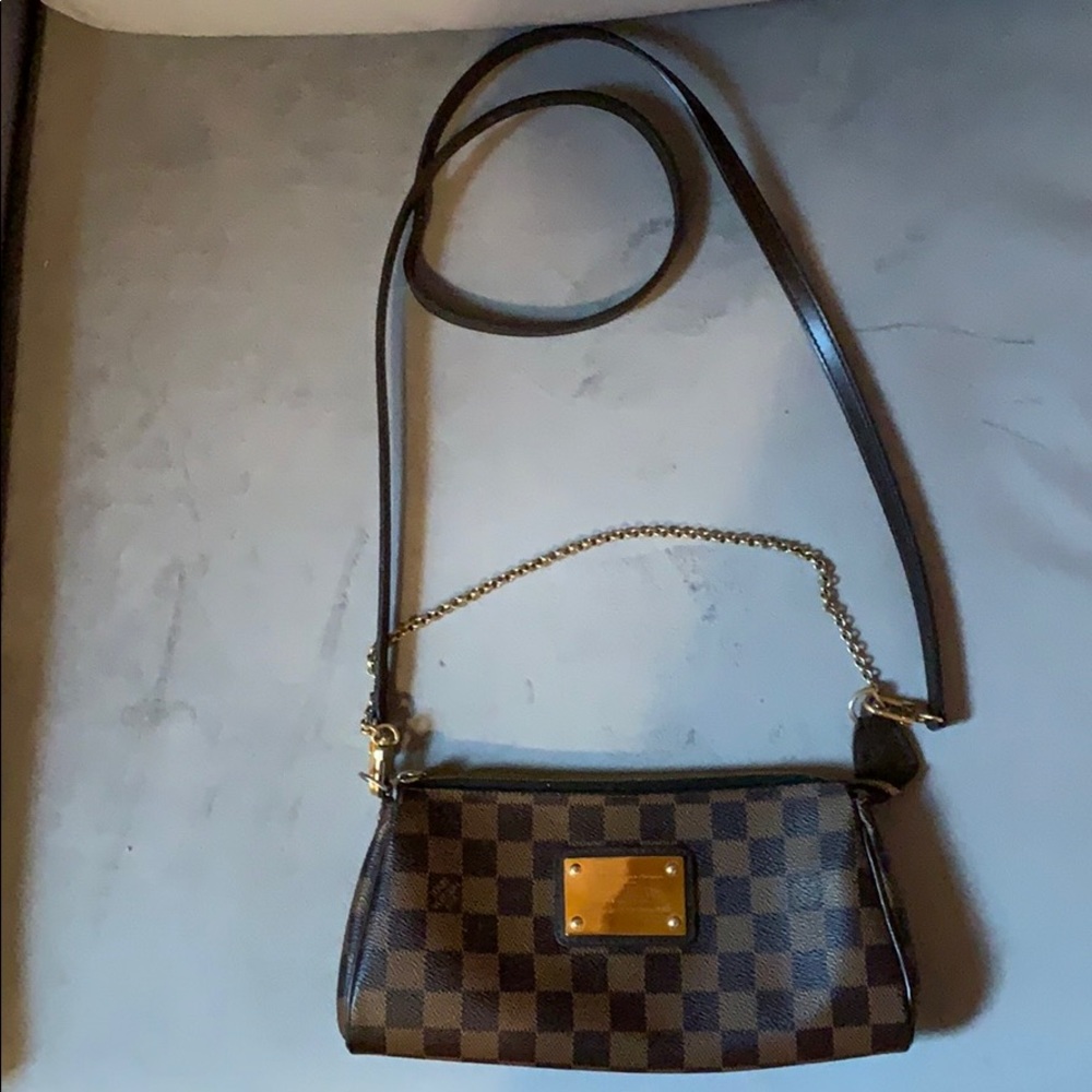 Louis Vuitton Eva Damier Ebene Coated Canvas Bag